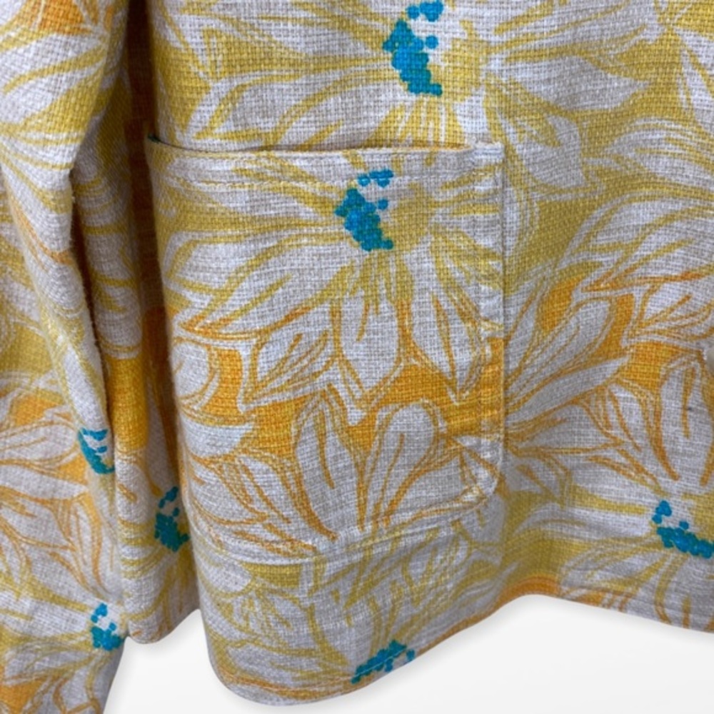 Pendleton Boho Yellow Floral Cotton Jacket Petite… - image 4